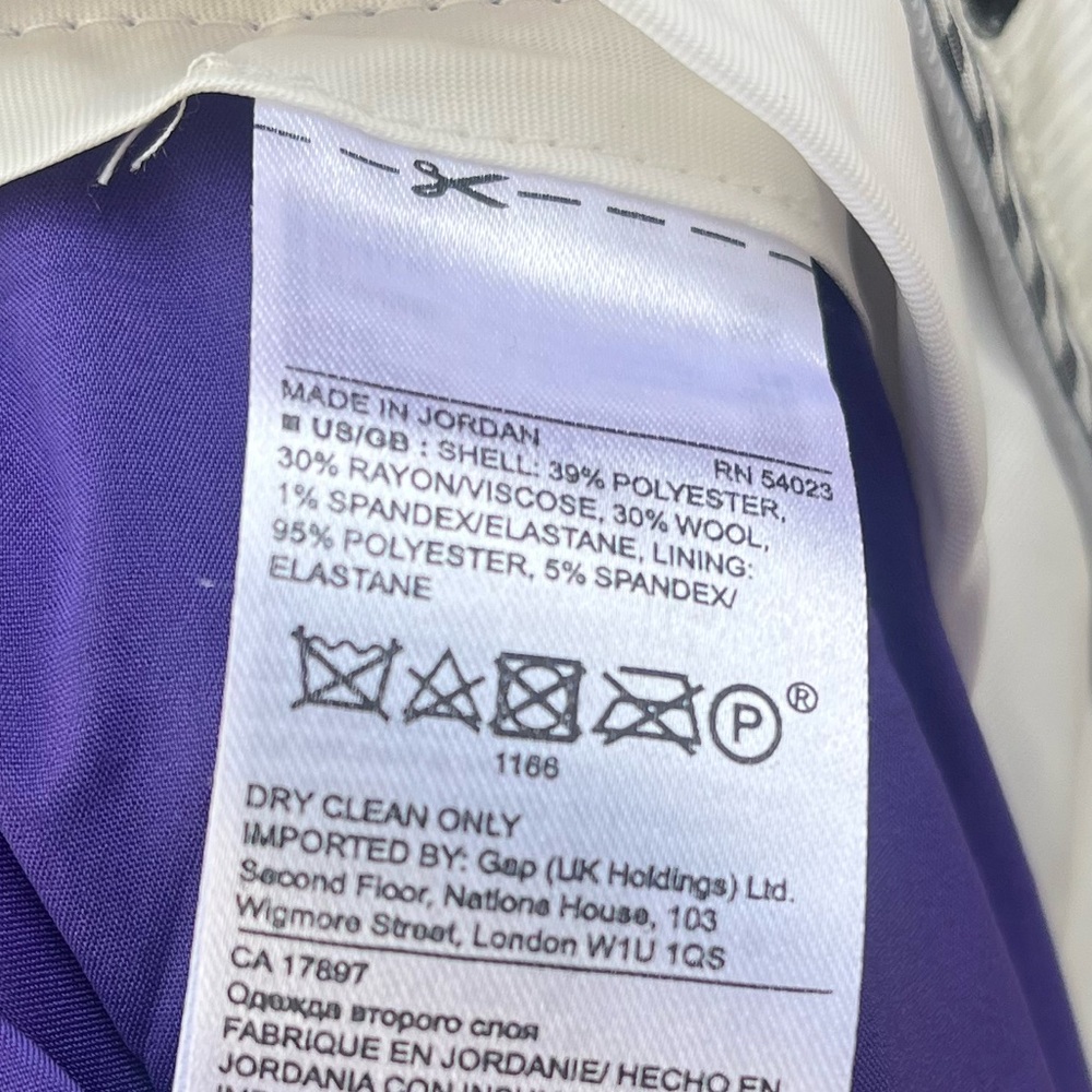 BANANA REPUBLIC | Indigo Wool Blend Dress Pants 12 - Picture 6 of 6